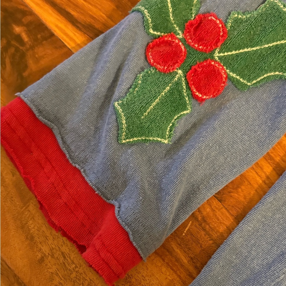 Free People We The Free You're A Star Tee Blue Riviera Small S Holly Christmas - Picture 13 of 13